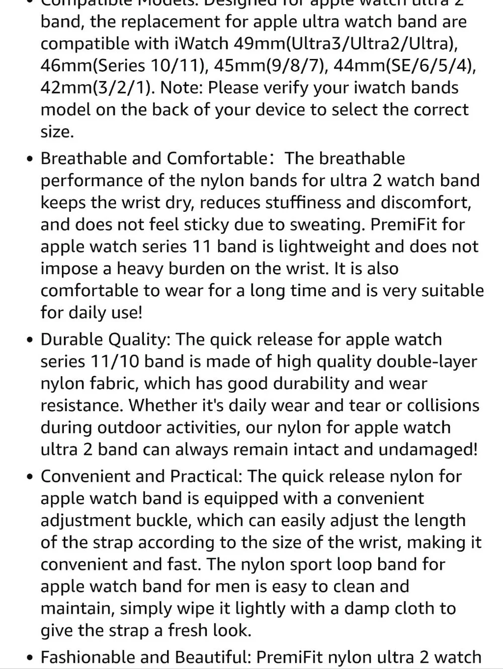 Nylon Loop Watch Band for Smartwatches - Black and Olive